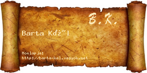 Barta Kál névjegykártya
